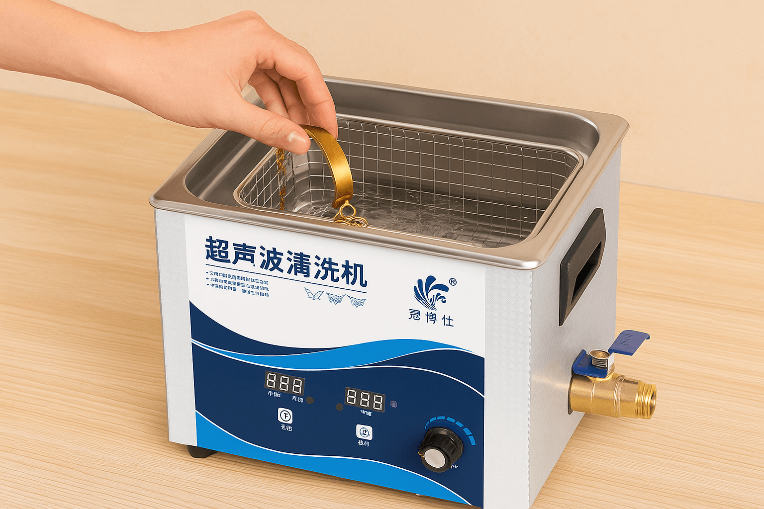 使用冠博超聲波清洗機(jī)清洗黃銅首飾