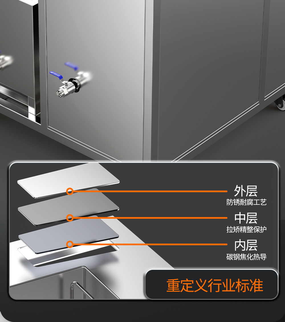 冠博仕GE72360H雙槽超聲波清洗機(jī)帶鼓風(fēng)烘干 | 360L/3600W | 高效去除油脂、鐵銹、油蠟、灰塵、切削液及氧化皮