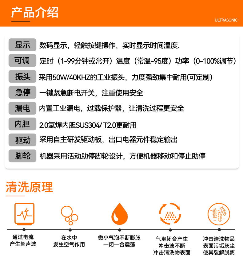 冠博仕GE3616B專業(yè)百葉窗超聲波清洗機(jī) | 160L/1800W | 支持定制