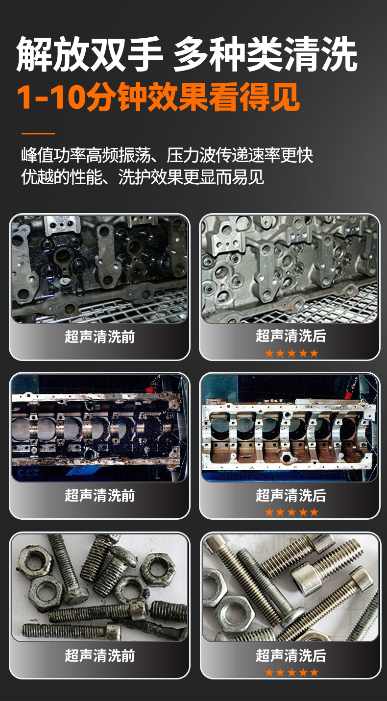 冠博仕GF30108HL三槽超聲波清洗機(jī) | 108L / 1500W | 工業(yè)級過濾漂洗烘干設(shè)備 | 五金模具汽修零件強(qiáng)力除油除銹清潔機(jī)